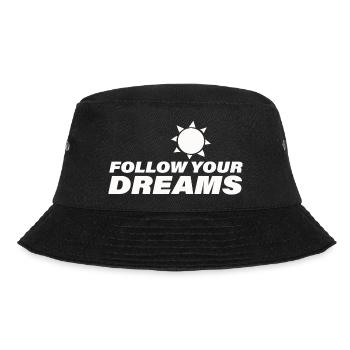 FOLLOW YOUR DREAMS - Bucket Hat - Schwarz - Vorne - Lela (165cm)