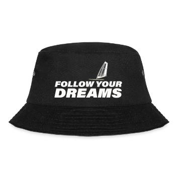 FOLLOW YOUR DREAMS - Bucket Hat - black - Front - Lela (165cm)