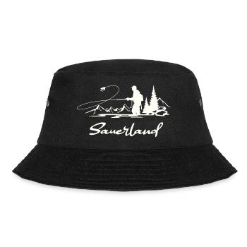 Sauerland Fliegenfischen - Bucket Hat - Schwarz - Vorne - Lela (165cm)