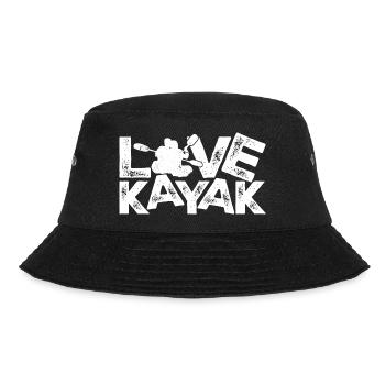 Love Kayak Logo Tee - Bucket Hat - black - Front - Lela (165cm)