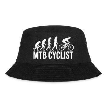 Evolution einer MTB-Radfahrer-Silhouette - Bucket Hat - Schwarz - Vorne - Lela (165cm)