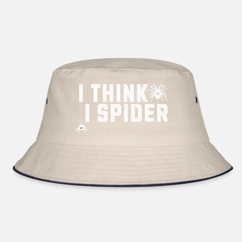 I Think I Spider Denglisch Spinnen Illustration Bucket Hat