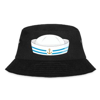 Sailor's hat with anchor – maritime symbol - Bucket Hat - black - Front - Lela (165cm)