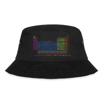 Periodensystem der chemischen Elemente. - Bucket Hat - Schwarz - Vorne - Lela (165cm)