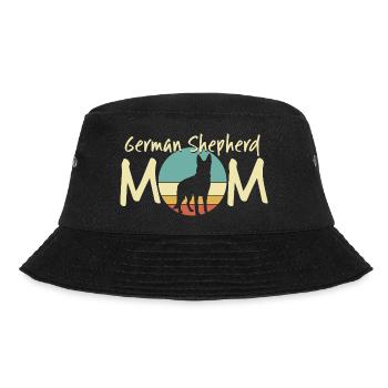 Deutscher Schäferhund Mama Retro Design - Bucket Hat - Schwarz - Vorne - Lela (165cm)