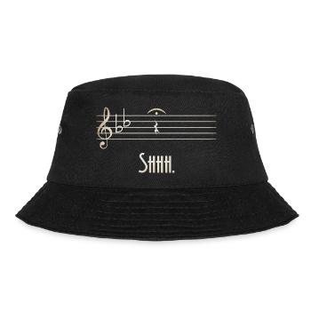 Shhh Silent Melody Sheet Music - Bucket Hat - black - Front - Lela (165cm)
