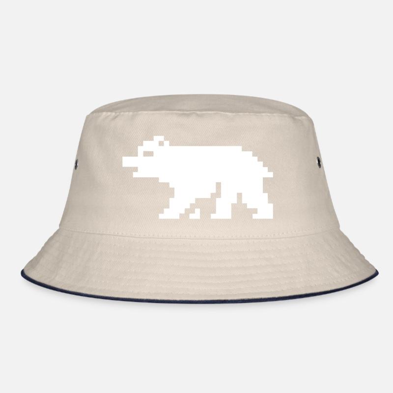 8bit pixel bär Bucket Hat