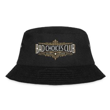 Bad Choices Club – Retro Vintage Party Design - Bucket Hat - black - Front - Lela (165cm)