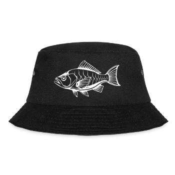 Fish Fish T-shirt Gift Angler - Bucket Hat - black - Front - Lela (165cm)
