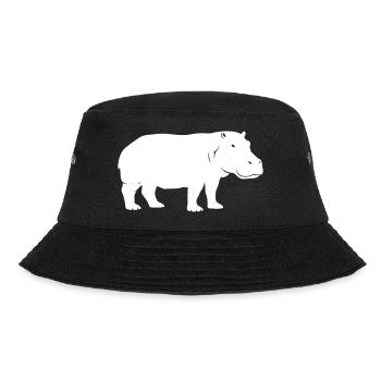 Hippo Silhouette Africa Vector - Bucket Hat - black - Front - Lela (165cm)