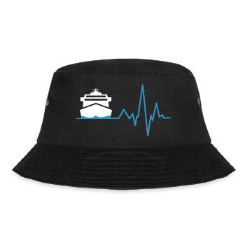 Kreuzfahrt Herzschlag - Bucket Hat - Schwarz - Vorne - Lela (165cm)