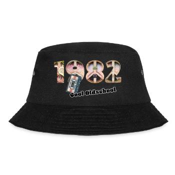 1982 Jahrgang Retro Vintage – Kassette – Cool Olds - Bucket Hat - Schwarz - Vorne - Lela (165cm)