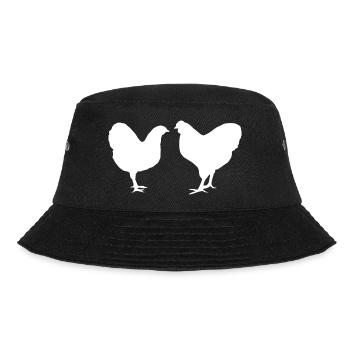Chicken Fans - Rooster - Rooster - Chicks - Wyandotten - Bucket Hat - black - Front - Lela (165cm)