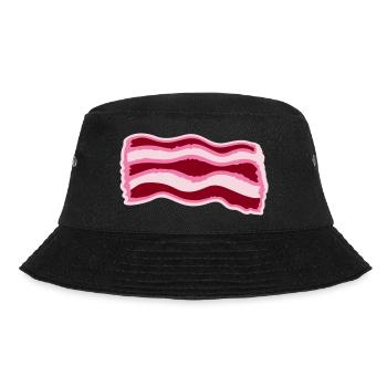 Bacon Bacon Food Funny Meat Foodie - Bucket Hat - black - Front - Lela (165cm)