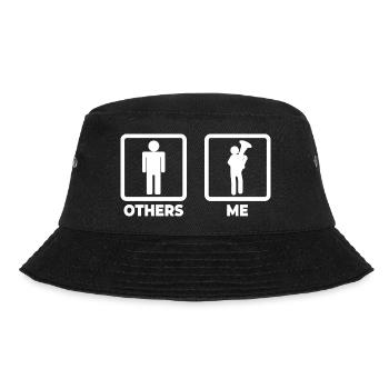 Tuba player stick figure - Bucket Hat - black - Front - Lela (165cm)
