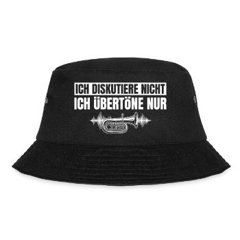 Tuba Ich diskutiere nicht Ich übertöne nur - Bucket Hat - Schwarz - Vorne - Lela (165cm)