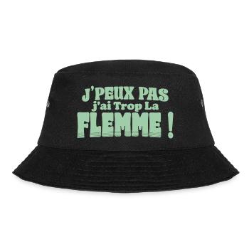 J’peux pas j’ai trop la flemme - Bob - noir - Devant - Lela (165cm)