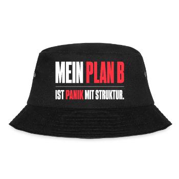 Mein Plan B - Bucket Hat - Schwarz - Vorne - Lela (165cm)