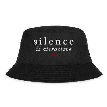 Silence Is Attractive – Quiet Confidence - Bucket Hat - black - Front - Lela (165cm)