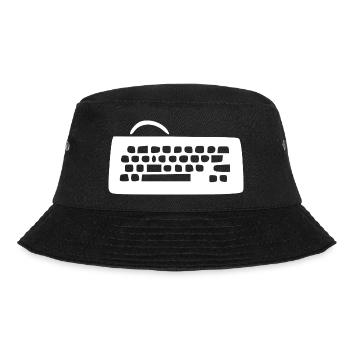 Clavier d’ordinateur rétro blanc vintage années 80 90 - Bob - noir - Devant - Lela (165cm)