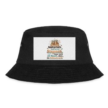 Natürlich Sixpack Kühlschrank Spruch - Bucket Hat - Schwarz - Vorne - Lela (165cm)