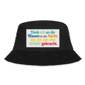 Bunte Nachtgedanken Schlafzitat - Bucket Hat - Schwarz - Vorne - Lela (165cm)