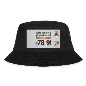 Zahlenspiel: 6 vor 7 Panik - Bucket Hat - Schwarz - Vorne - Lela (165cm)