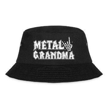 Metall-Oma Geschenk Oma Heavy Metal - Bucket Hat - Schwarz - Vorne - Lela (165cm)