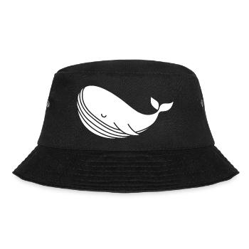 Wal Silhouette minimalistisches Meeresmotiv - Bucket Hat - Schwarz - Vorne - Lela (165cm)