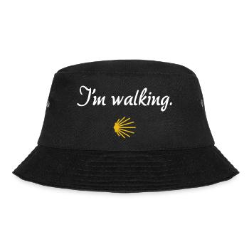 I'm walking | Way of St. James, Pilgrims, Santiago - Bucket Hat - black - Front - Lela (165cm)