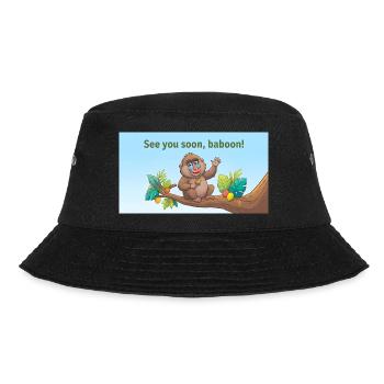 BIS BALD, PAVIAN. - Bucket Hat - Schwarz - Vorne
