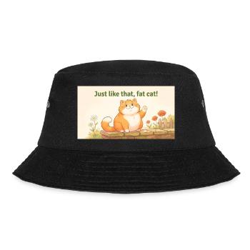 GENAU WIE DIESE FETTE KATZE - Bucket Hat - Schwarz - Vorne