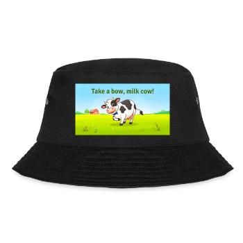 NIMM EINE VERBEUGUNG MILCHKUH - Bucket Hat - Schwarz - Vorne