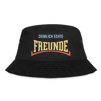 Ziemlich Echte Freunde (Freundschaft / Konkav / 3) - Bucket Hat - Schwarz - Vorne