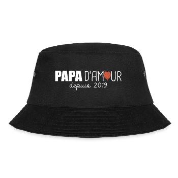 papa amour depuis 2019 cadeau fete papa - Bob - noir - Devant - Lela (165cm)