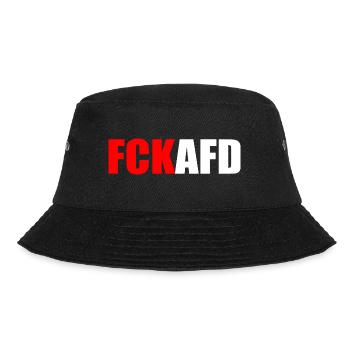 Fck afd - Bucket Hat - Schwarz - Vorne - Lela (165cm)