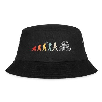 Evolution des Radsports - Bucket Hat - Schwarz - Vorne - Lela (165cm)