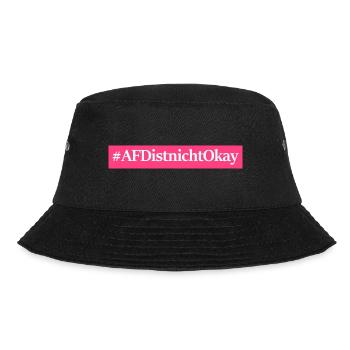 afd ist nicht okay - Bucket Hat - Schwarz - Vorne - Lela (165cm)