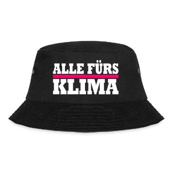 Alle fürs klima - Bucket Hat - Schwarz - Vorne - Lela (165cm)