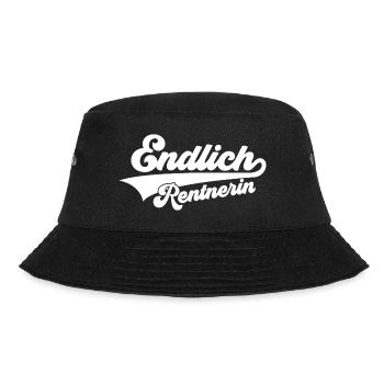 ENDLICH RENTERIN RENTE RENTNER RUHESTAND - Bucket Hat - Schwarz - Vorne - Lela (165cm)