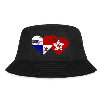 Panama Hong Kong Flagge used - Bucket Hat - Schwarz - Vorne - Lela (165cm)