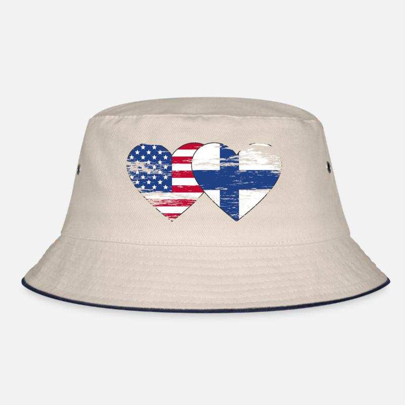 Cœur de drapeau des États-Unis Finlande utilisé Bob