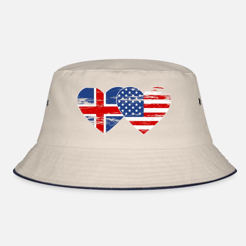 Islande Drapeau des États-Unis coeur utilisé Bob