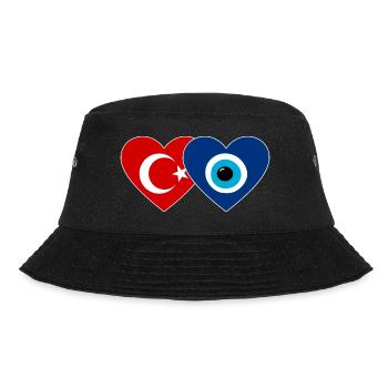 Turkey Nazarpearl Heart - Bucket Hat - black - Front - Lela (165cm)