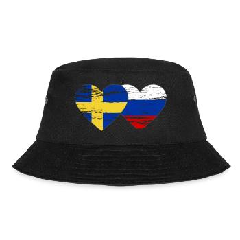Sweden Russian flag used - Bucket Hat - black - Front - Lela (165cm)