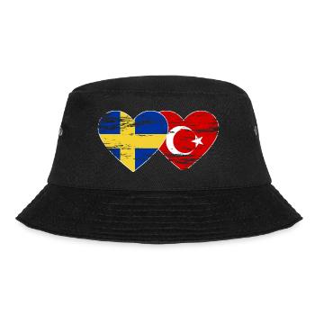 Suède Turquie drapeau coeur utilisé - Bob - noir - Devant - Lela (165cm)