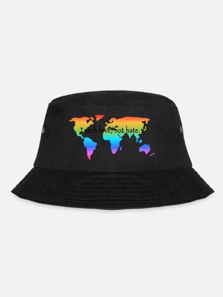 Teach love, not hate. Love is love. - Bucket Hat - Schwarz