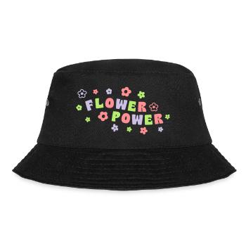 FLOWER POWER - Bucket Hat - Schwarz - Vorne - Lela (165cm)