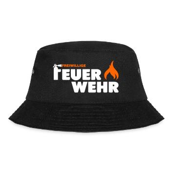 Freiwillige Feuerwehr Flamme - Bucket Hat - Schwarz - Vorne - Lela (165cm)