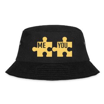 ICH DU | PUZZLE | PAAR - Bucket Hat - Schwarz - Vorne - Lela (165cm)